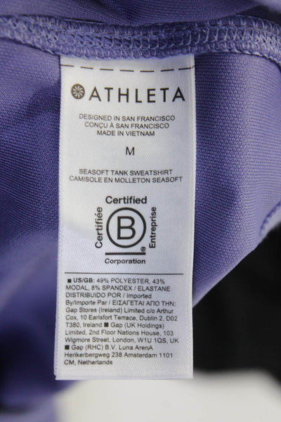 Athleta Womens Muscle Tee Shirt Tank Top Skort Black Purple XL Large Lot 2