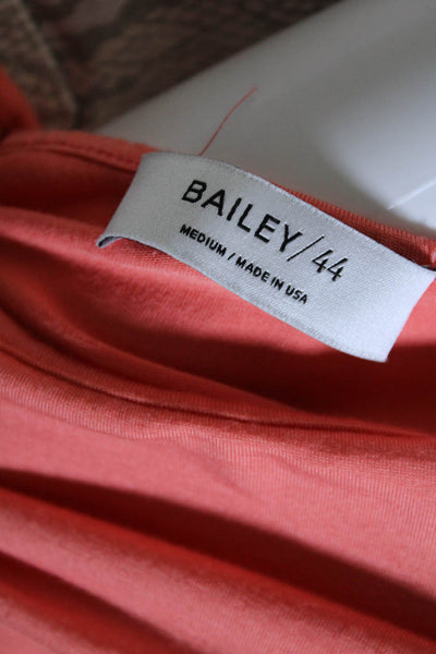 Bailey 44 Womens Eyelet Long Sleeves Blouse Coral Pink Size Medium