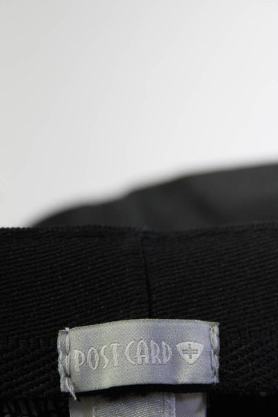 Postcard Unisex Fleece Lined Nylon Newsboy Hat Black Size Medium