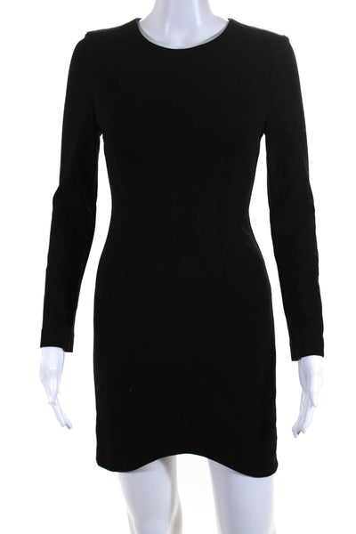 Blaque Label Womens Darted Long Sleeve Zipped Midi Sheath Dress Black Size XS