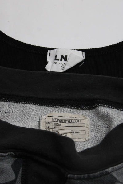 LNA Current/Elliot Womens Tank Top Pullover Sweatshirt Black Gray Size S 2 Lot 2