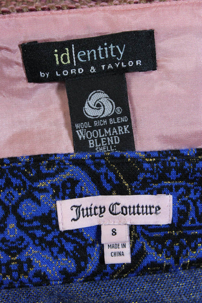 Juicy Couture Lord 7 Taylor Womens Skirts Blue Gold Pink Size 8 4 Lot 2