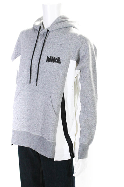 Nike Mens Cotton Blend Drawstring Front Pocket Pullover Hoodie Gray Size M