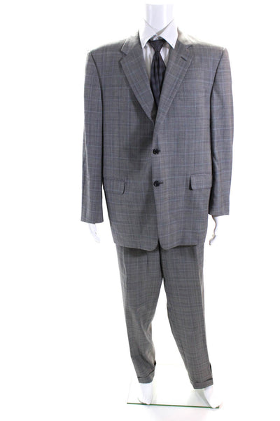 Hickey Freeman for Nordstrom Mens Wool Single Breasted 2 Piece Suit Gray Size 46