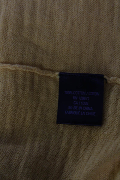 360 Sweater Womens Yellow Cotton Crew Neck Sleeveless Tank Top Size XS