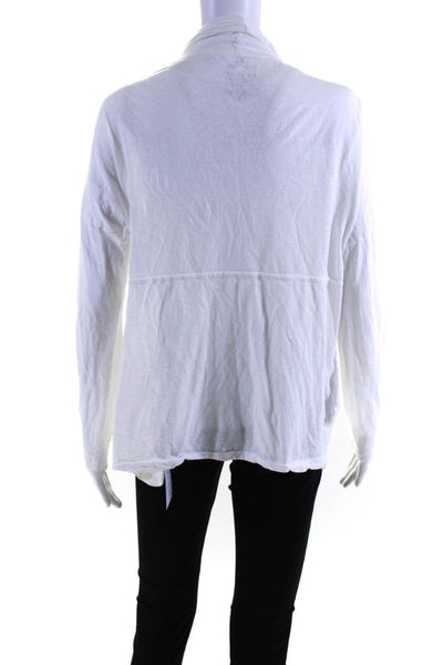 Velvet by Graham & Spencer Womens White Cotton Knit Cardigan Sweater Top Size S