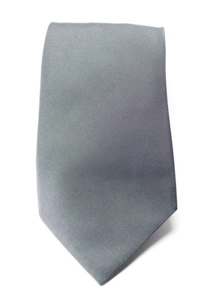 Hermes Men's Classic Silk Neck Tie Gray One Size