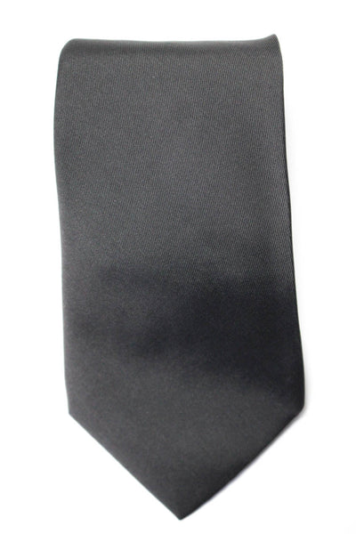 Hermes  Men's Classic Silk Neck Tie Gray One Size