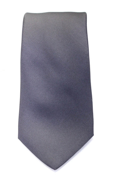 Hermes Men's Silk Classic Neck Tie Gray One Size