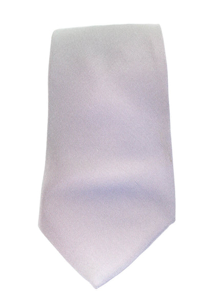 Hermes Men's Classic Solid Silk Neck Tie Gray One Size