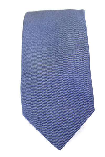 Hermes Men's Classic Silk Neck Tie Navy Blue One Size