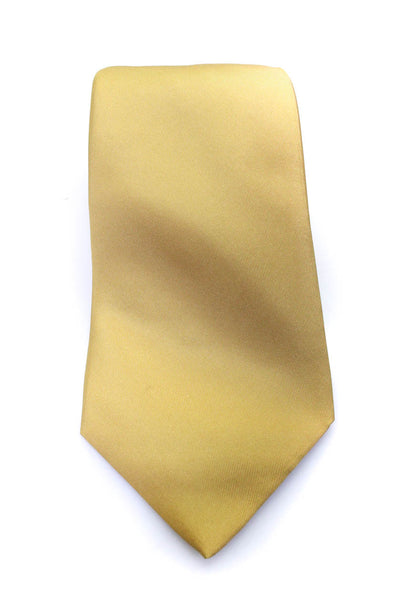Hermes Men's Classic Silk Neck Tie Yellow One Size