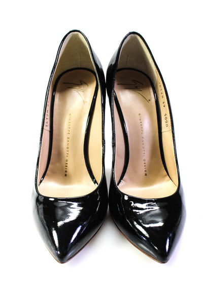 Giuseppe Zanotti Design Womens Point Toe Slip On Pumps Black Patent Size 39 9