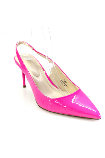 Jessica Simpson Womens Patent Leather Souli Slingbacks Pumps Pink Size 10 Medium