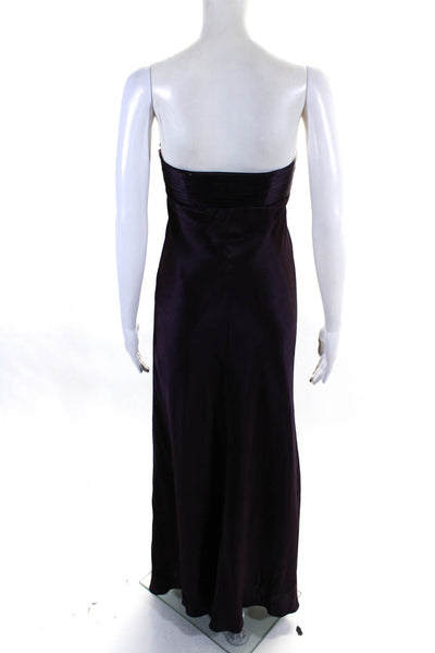 Laundry by Design Womens Silk Sweetheart Neck Sleeveless Gown Purple Size 0