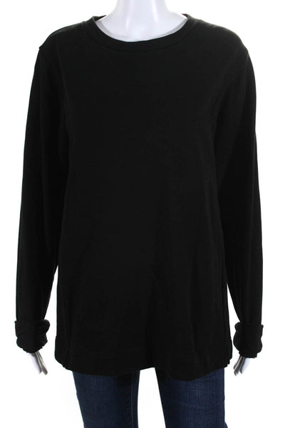 COS Womens Long Sleeves Crew Neck Sweatshirt Black Cotton Size M