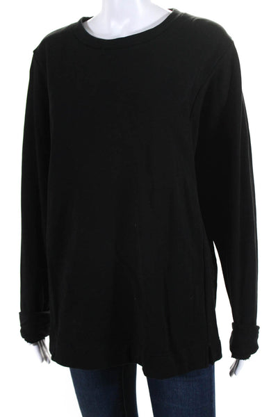 COS Womens Long Sleeves Crew Neck Sweatshirt Black Cotton Size M