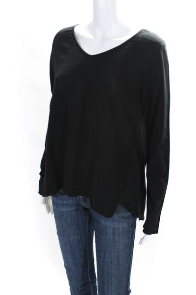 Velvet by Graham & Spencer Womens Cotton Jersey V-Neck Tee T-Shirt Black Size XS