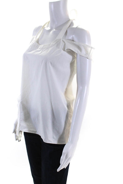 Marni Womens Lace Up Single Pocket Pullover Tank Top White Cotton Size EUR 40