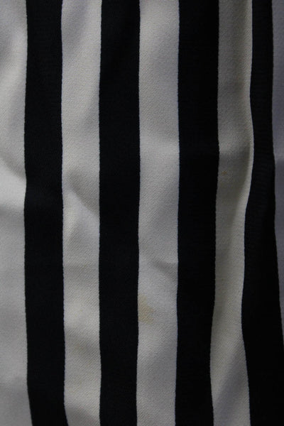 Moschino Couture Womens Knee Length Striped Skirt Black White Size 10