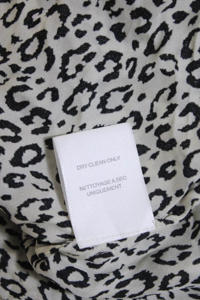 Joie Women's Silk Long Sleeves Button Up Shirt Herringbone Print Size XS