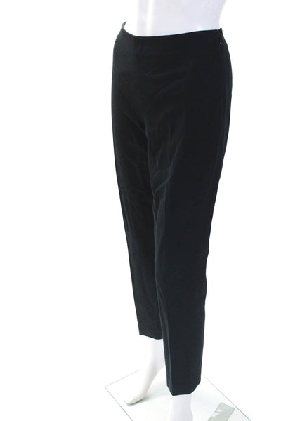 Elie Tahari Womens High Rise Skinny Leg Chino Pants Black Cotton Size 6