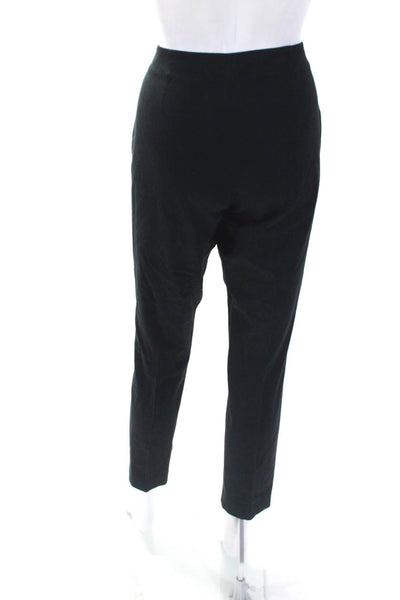 Elie Tahari Womens High Rise Skinny Leg Chino Pants Black Cotton Size 6