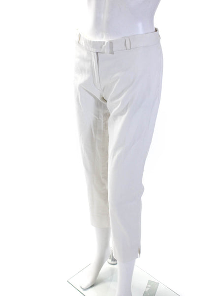 Joseph Womens Slim Leg Chino Pants White Cotton Blend Size EUR 40