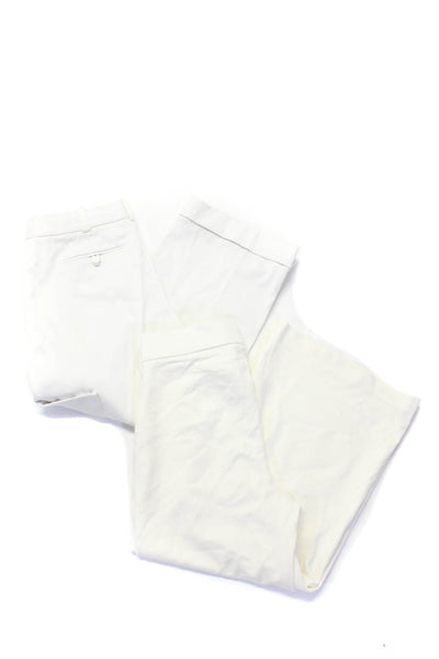 J Crew Club Monaco Womens High Rise Wide Leg Pants White Size Medium 6 Lot 2