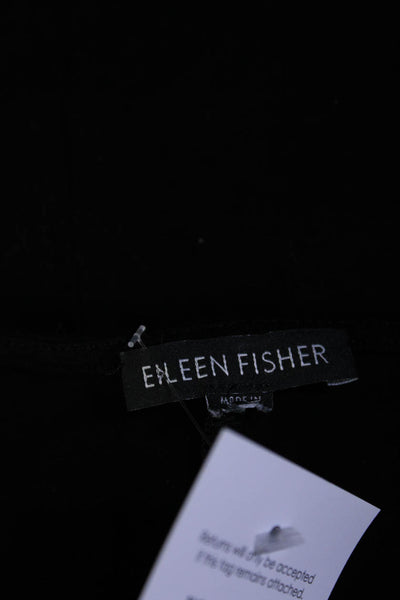 Eileen Fisher Womens Scoop Neck Knit Lightweight Tank Top Black Size Medium