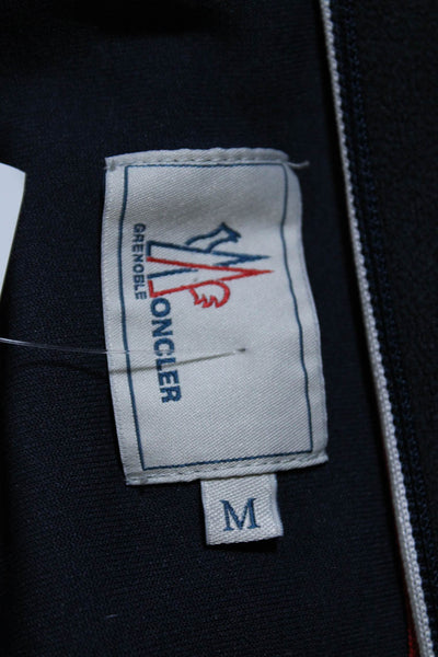 Moncler Womens Full Zip Fleece Lightweight Jacket Navy Blue Size Medium