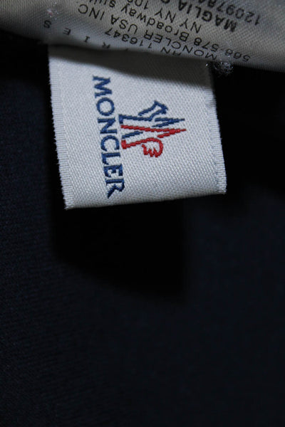 Moncler Womens Full Zip Fleece Lightweight Jacket Navy Blue Size Medium