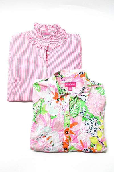 J Crew Lilly Pulitzer x Target Womens Button Up Top Blouse Size XS Small Lot 2