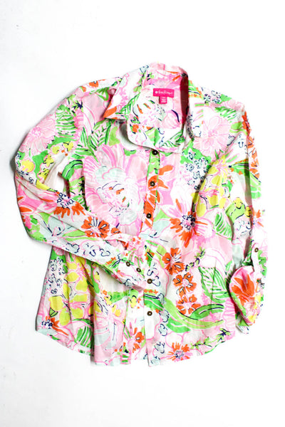 J Crew Lilly Pulitzer x Target Womens Button Up Top Blouse Size XS Small Lot 2