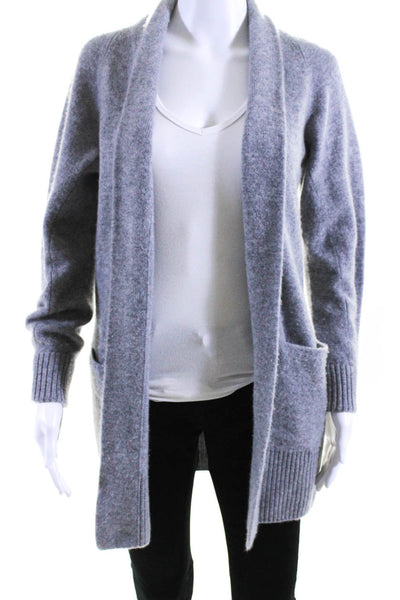 Vince Womens Gray Cashmere Open Front Long Sleeve Cardigan Sweater Top Size XXS