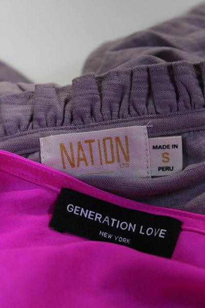 Generation Love Nation LTD Womens Pink Drape Neck Camisole Top Size M S lot 2