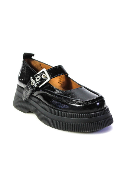 Ganni Womens Mary Jane Shoes Black Size 37