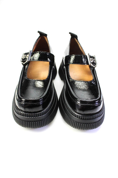 Ganni Womens Mary Jane Shoes Black Size 37