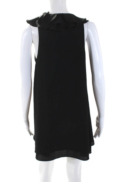 Amanda Uprichard Womens Sleeveless Key Hole Neck Dress Black Size Petite