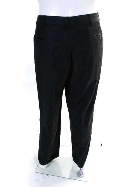 Polo Ralph Lauren Mens Wool Pleated Hook & Eye Straight Pants Gray Size EUR40