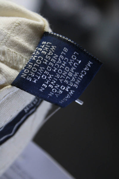 Polo Ralph Lauren Mens Cotton Pleat Button Straight Chino Pants Beige Size EUR36