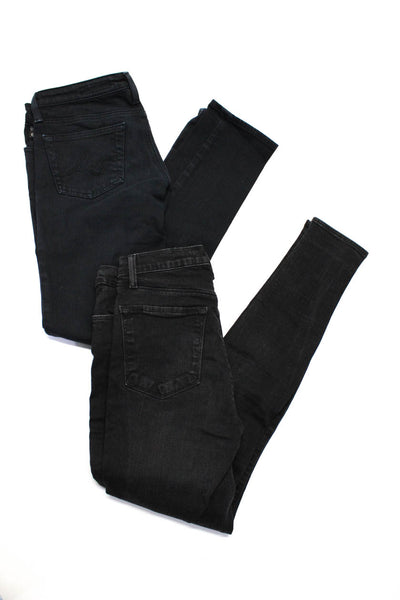 AG Women's Midrise Five Pockets Skinny Denim Pant Black Size 26 Lot 2