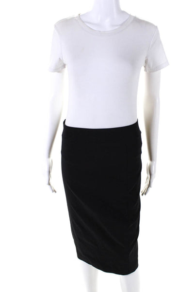 Avenue Montaigne Womens Elastic Waist Slip-On Pencil Skirt Black Size 2