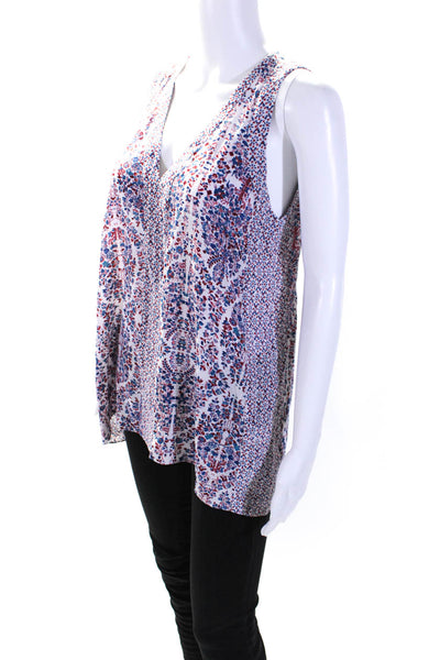 Rebecca Taylor Women's V-Neck Sleeve Silk Floral Blouse Size 2