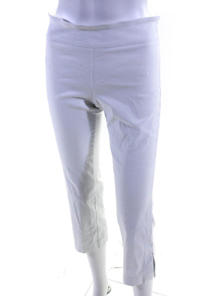 Estelle & Finn Womens Mid Rise Pull On Straight Leg Pants White Cotton Size 6