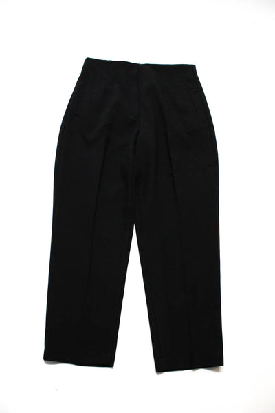 Zara Womens High Rise Zip Flat Front Tapered Dress Pants Black Size M XL Lot 4
