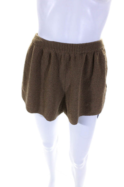 Bec + Bridge Womens Elastic Waist Casual Lounge Shorts Brown Size 2