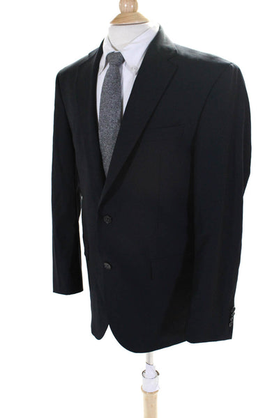 Jack Victor Men's Long Sleeves Collared Lined Two Button Jacket Black Size 40