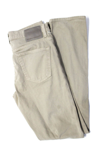 Citizens of Humanity Mens Bowery Standard Slim Leg Pants Beige Cotton Size 30