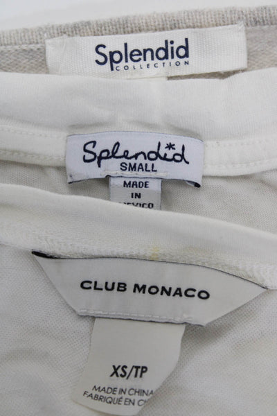 Splendid Club Monaco Womens Tee Shirts Sweater Size Small Extra Small Lot 3